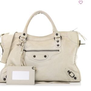 BALENCIAGA Agneau Classic Hardware City White